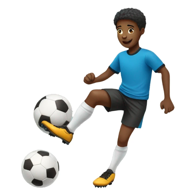 boy playing soccer sticker