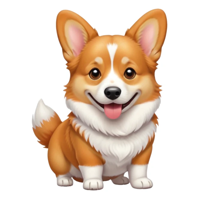 happy corgi dog with short legs sticker