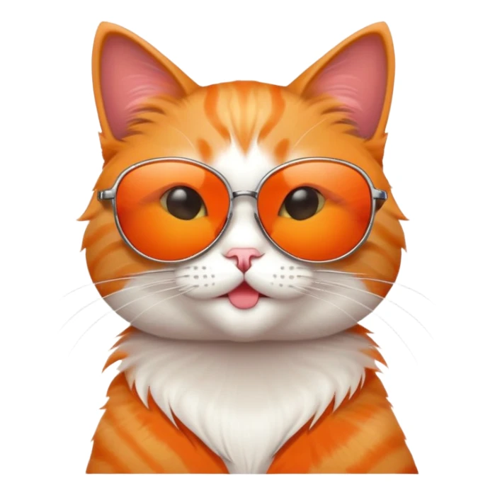 cat wearing sunglasses playful expression sticker