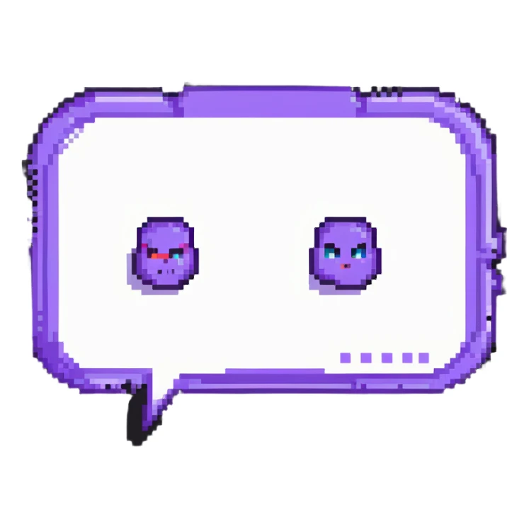 Twitch logo purple with white speech bubble sticker