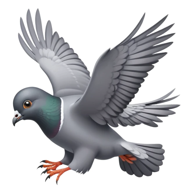 angry pigeon dive bombing sticker