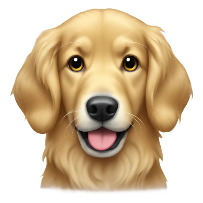 Golden retriever with sock  sticker