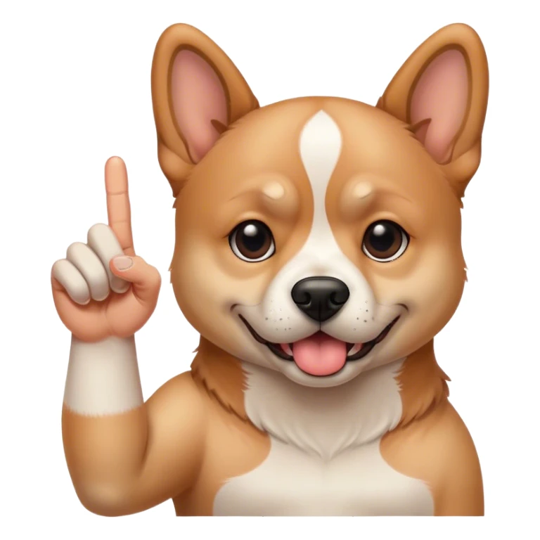 middle finger dog sticker