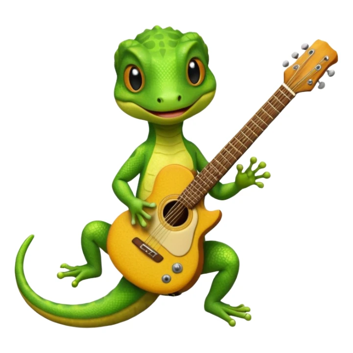 Gecko playing guitar  sticker