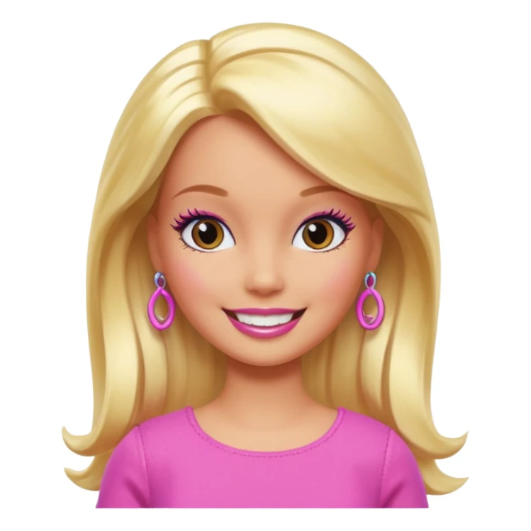 barbie girl different color sticker