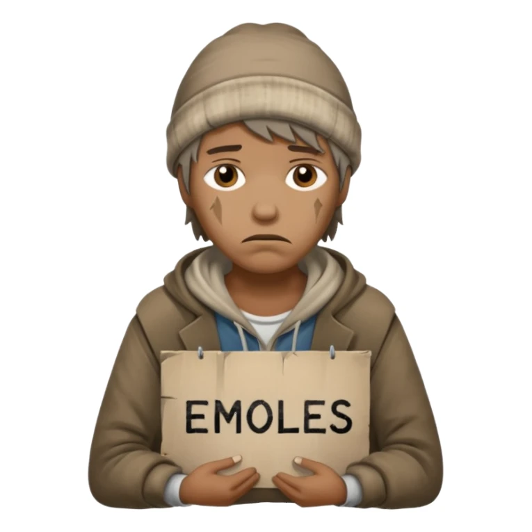 homeless job icon sticker