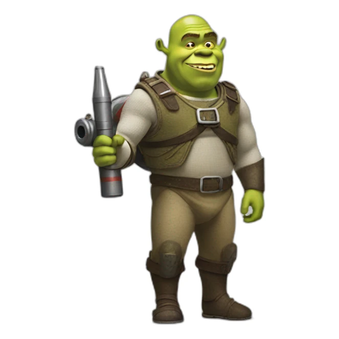 shrek with a rocket launcher sticker
