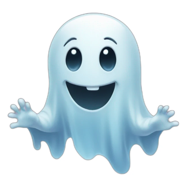 silly ghost sticker