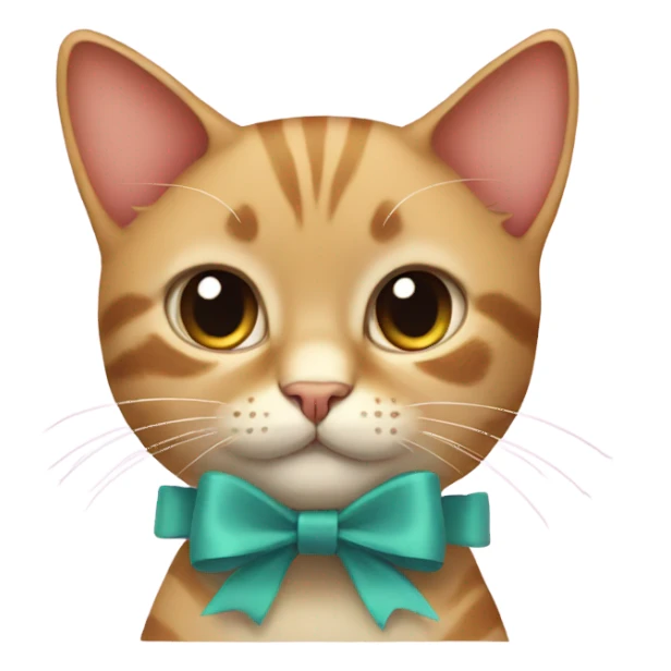 cat in a bow  sticker