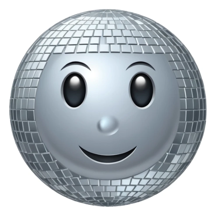 celestial disco ball moon sticker