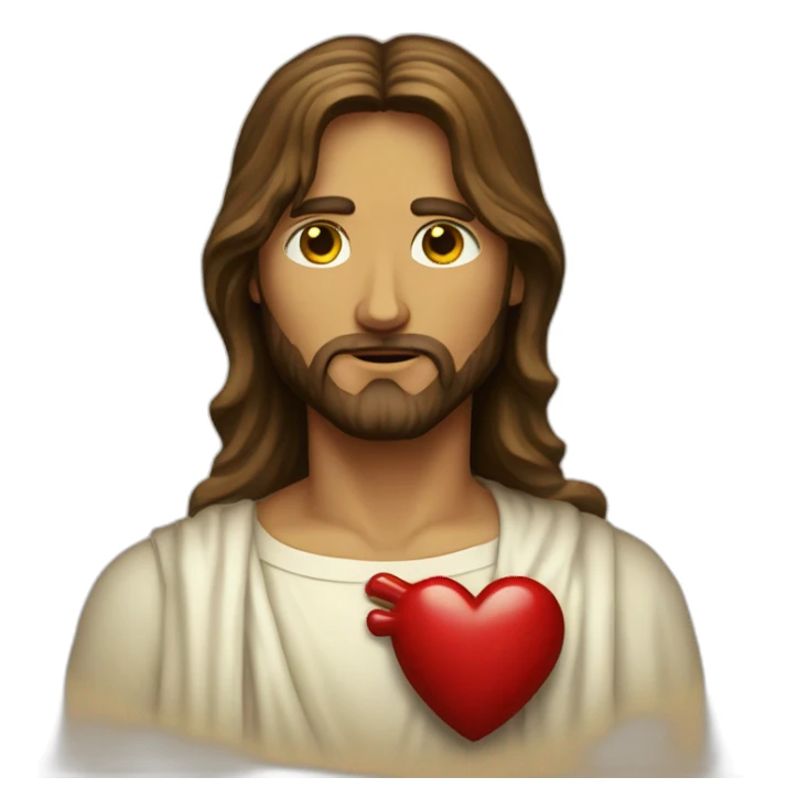 Jesus sacred heart wounded heart sticker