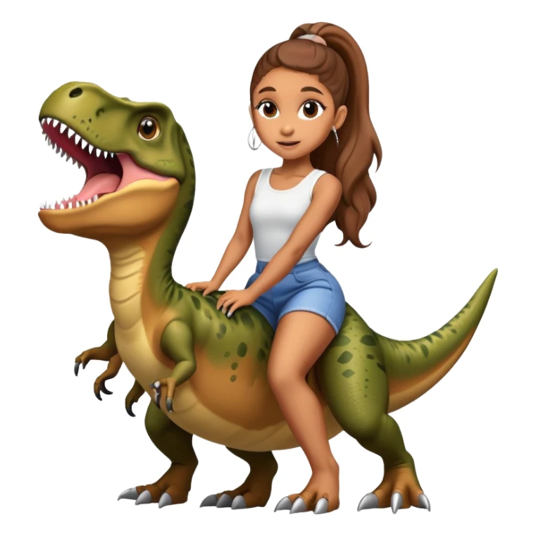 ariana grande on a t-rex sticker