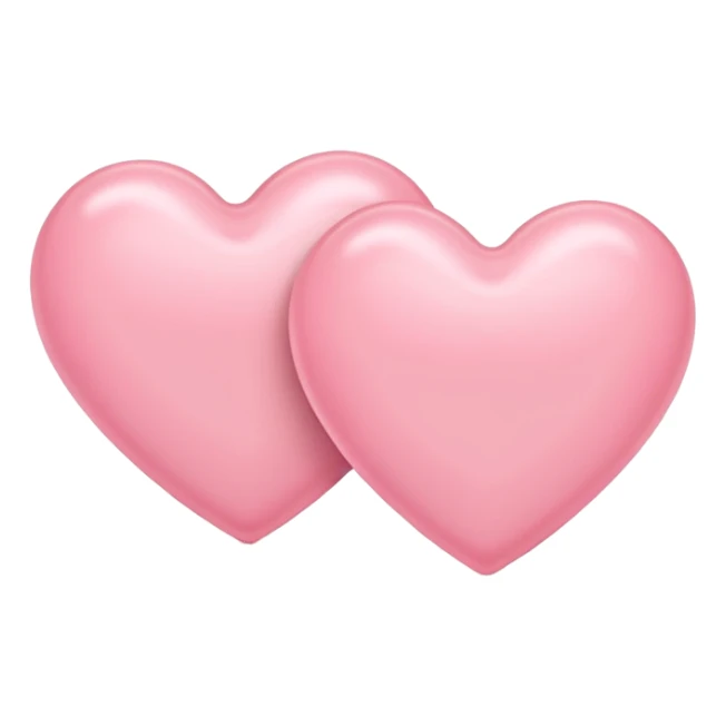 two pastel pink hearts sticker
