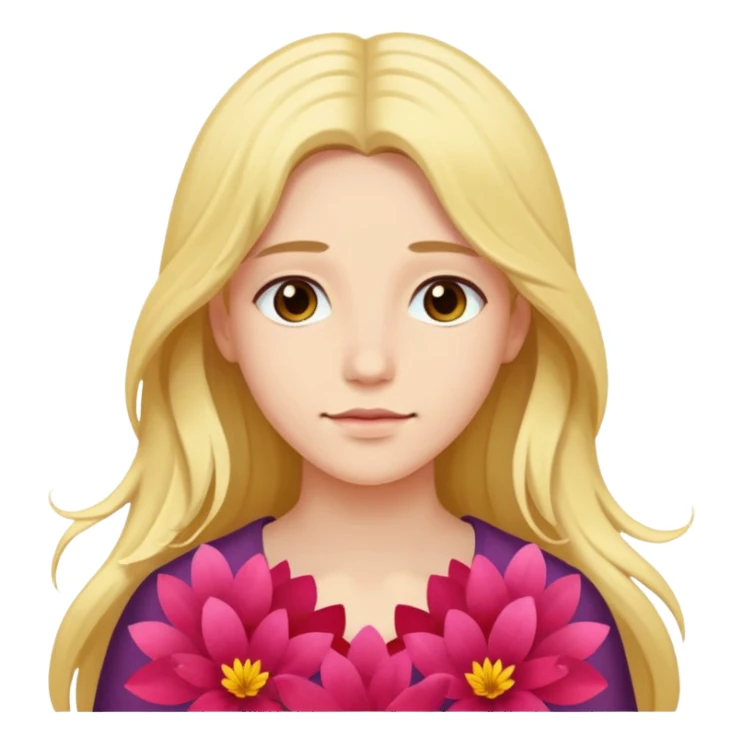 flower-bearing person sticker