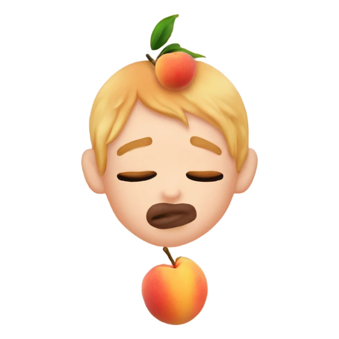 Kiss a peach sticker