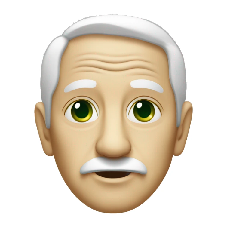 Old man white and green nose sticker