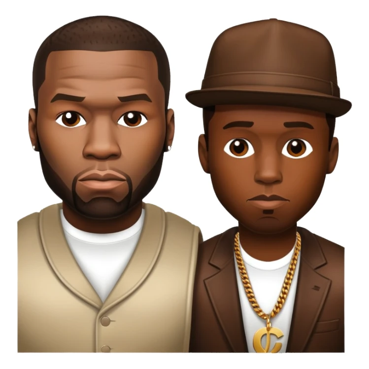 50 cent  and p diddy sticker