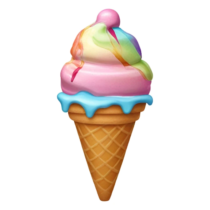 ice cream with bow  sticker