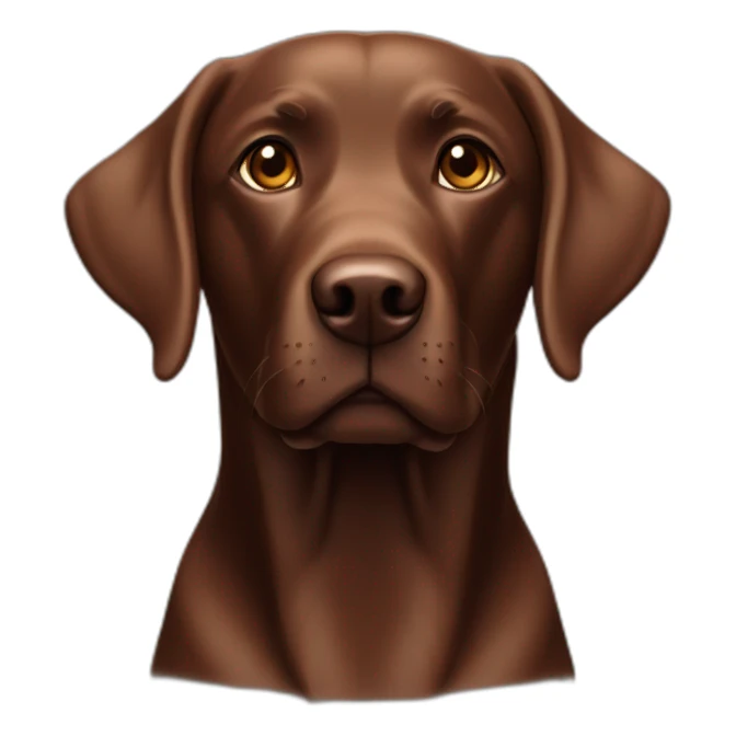Labrador Retriver chocolate color sticker