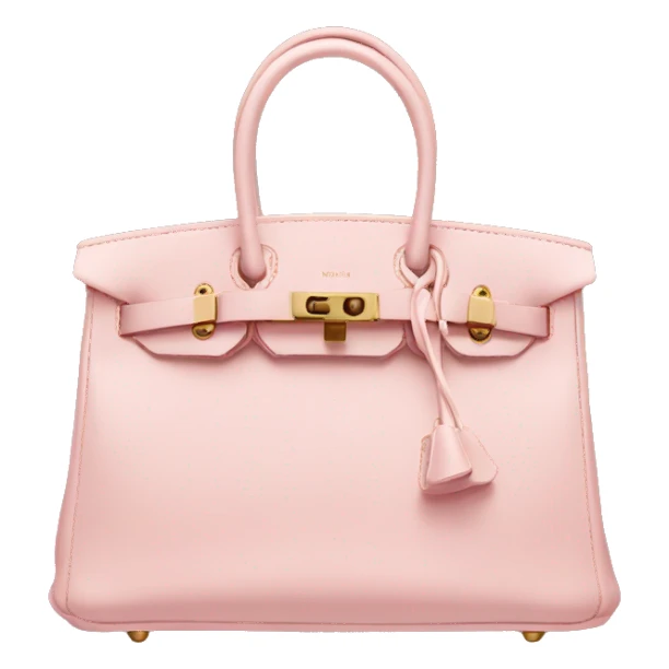 birkin bag light pink gold hardware  sticker