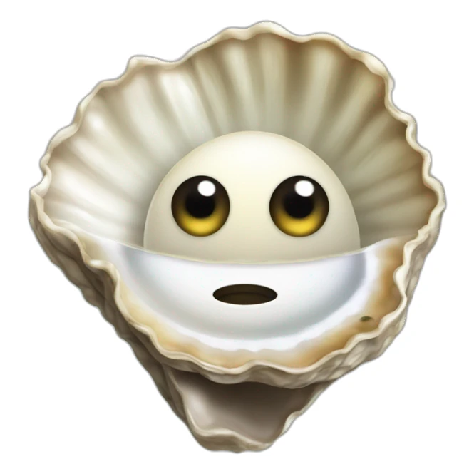 oyster with eye as pearl sticker