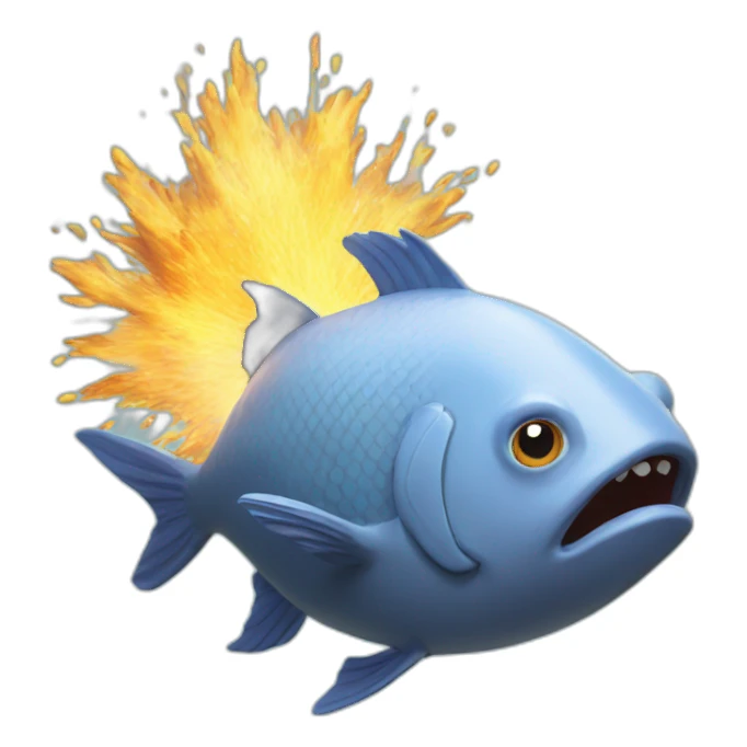 exploding fish sticker