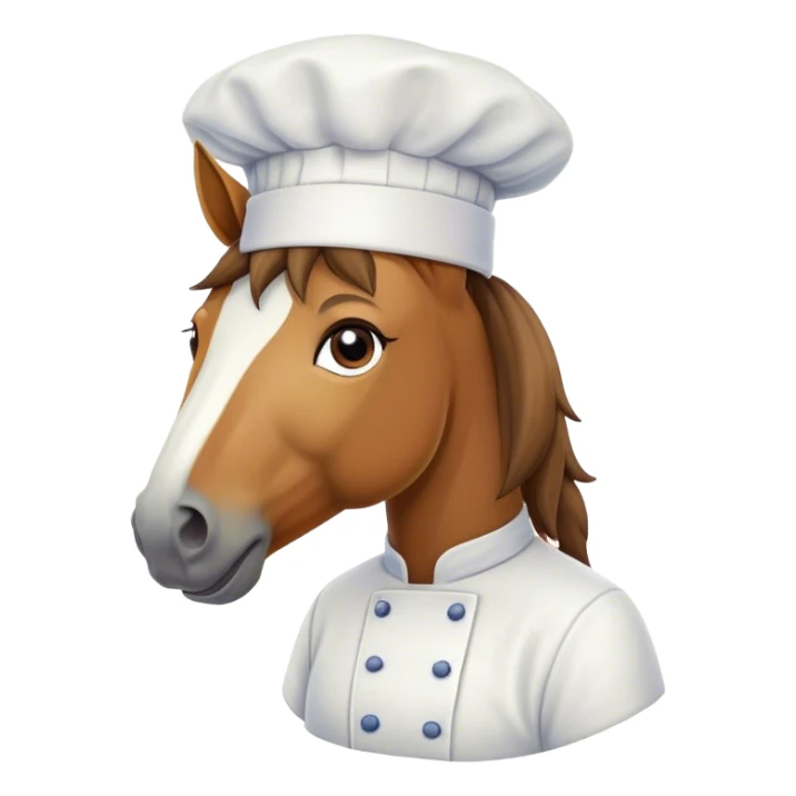 horse with chef hat sticker