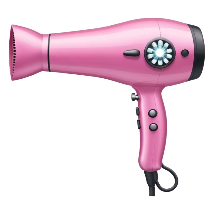 pink elegant blow dryer with diamonds sticker