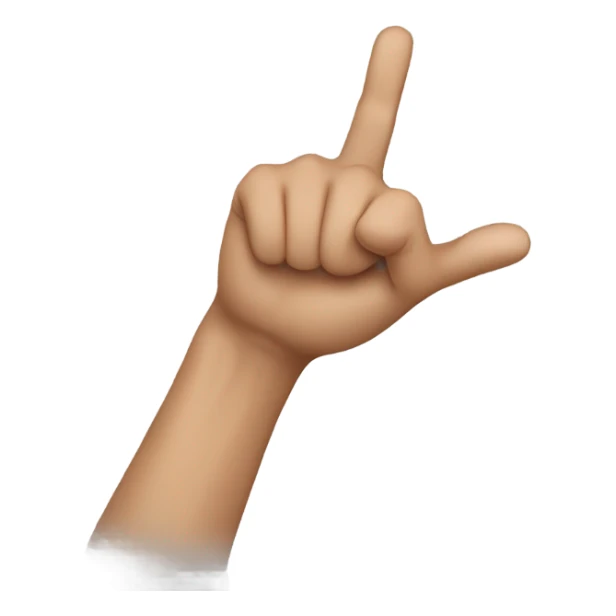 pointing across chest sticker