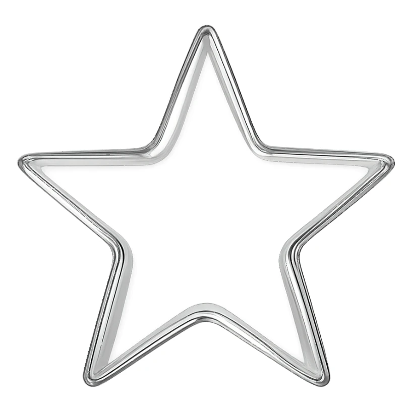 star with a glass effect sticker