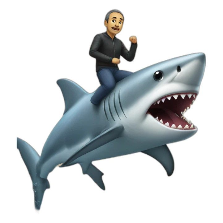 Zemmour sur un requin sticker