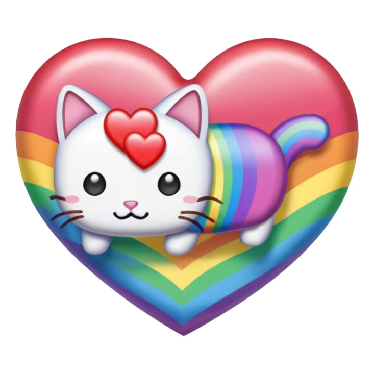 heart nyan cat sticker