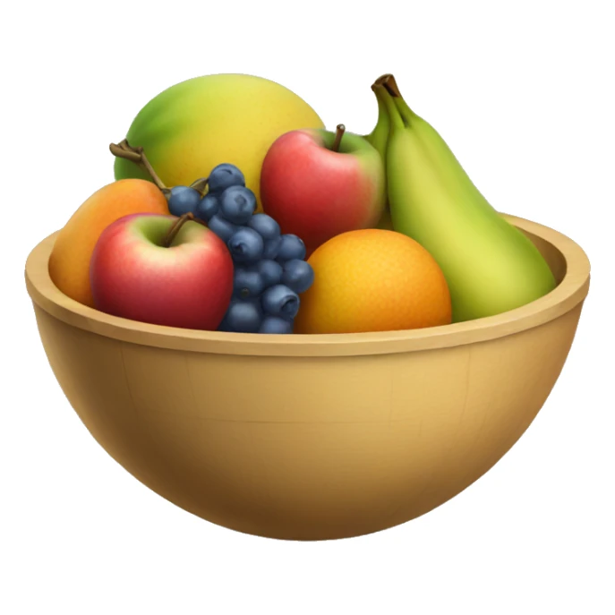 realistic fruit bowl sticker