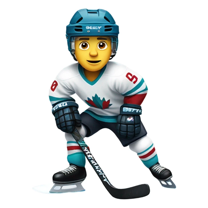 Sully playing hockey sticker