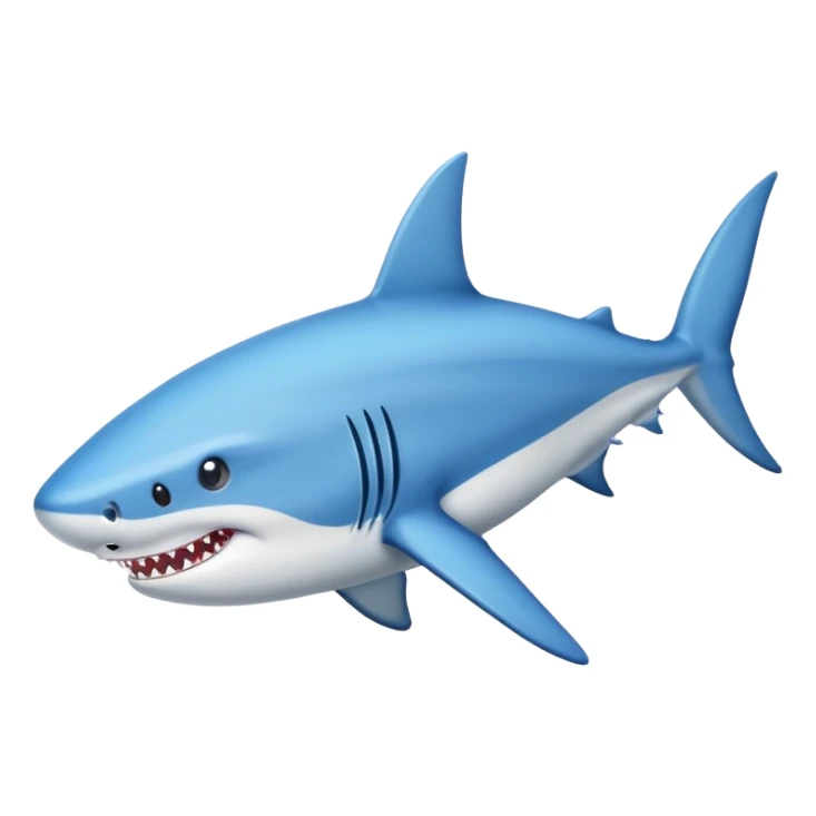 ￼Un tiburón con tenis azules  sticker