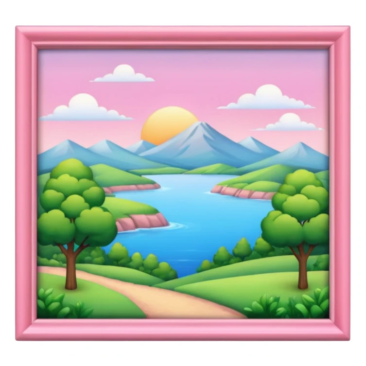 pink framed picture sticker