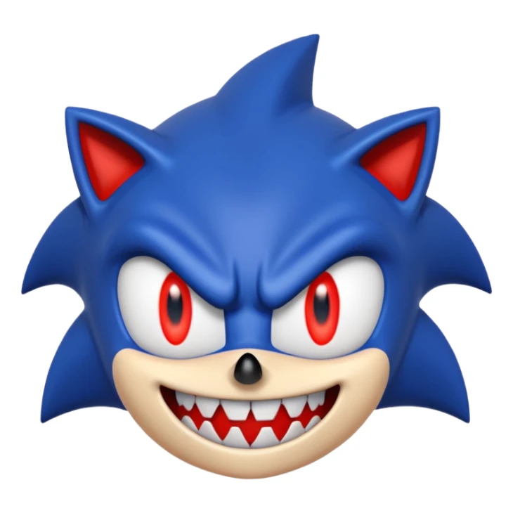 Sonic.exe with glowing red eyes sticker