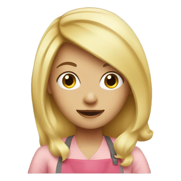 blonde girl cooking  sticker