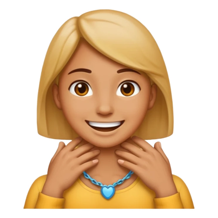 Hands on neck emoji sticker