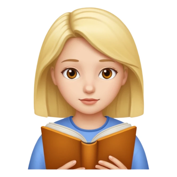 girl reading sticker