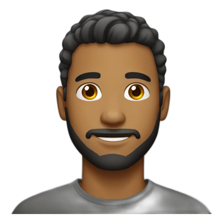 Young man simple hair style light beard sticker