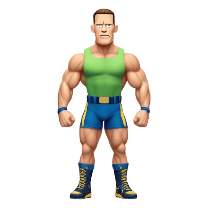 John cena with huge muscles sticker