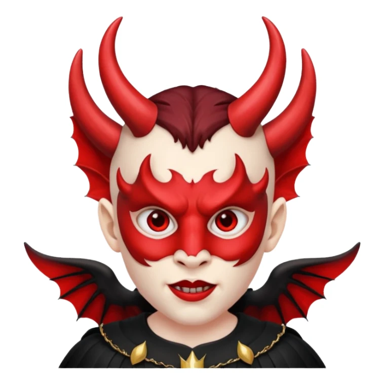 Devil wearing angel mask sticker