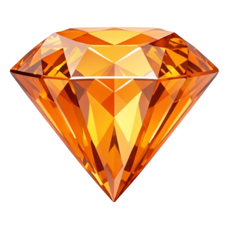 orange princess cut diamond sticker