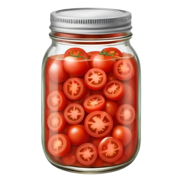 Tomato salsa in mason can sticker