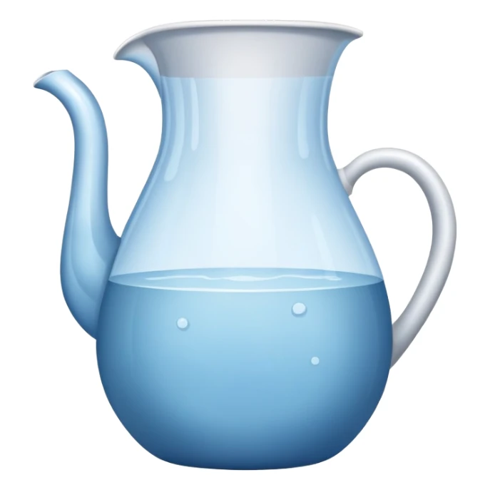 water jug, ceramic pitcher with water sticker