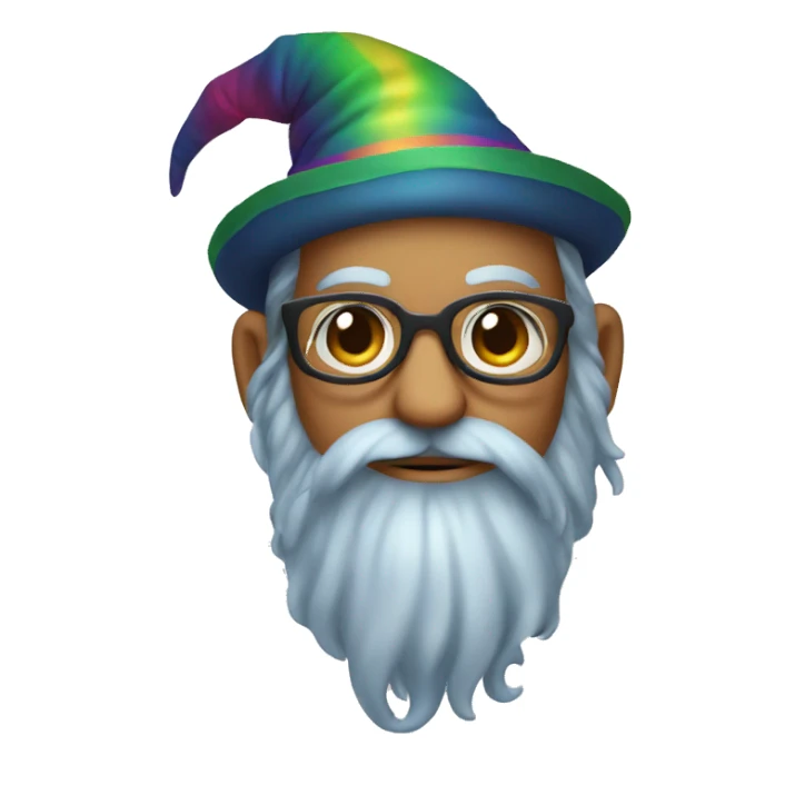 Rainbow wizard sticker