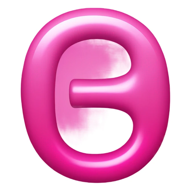 Aprising pink letter in B sticker