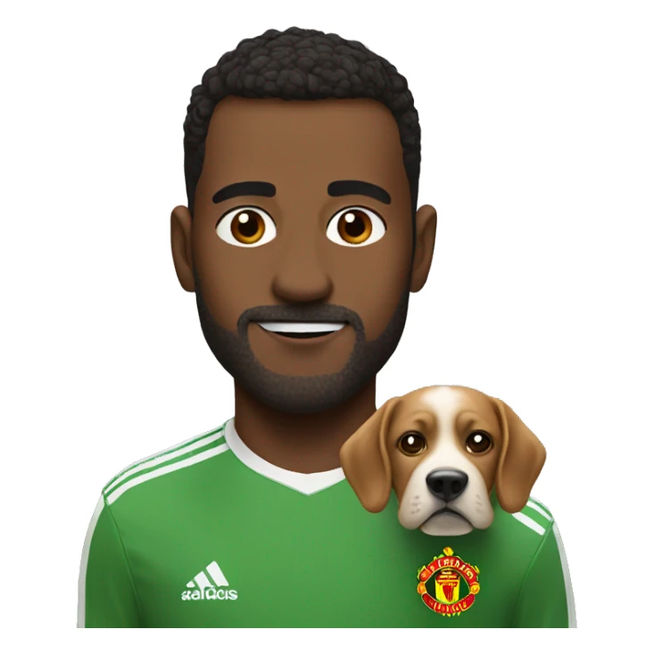 Dog with Man United  sticker