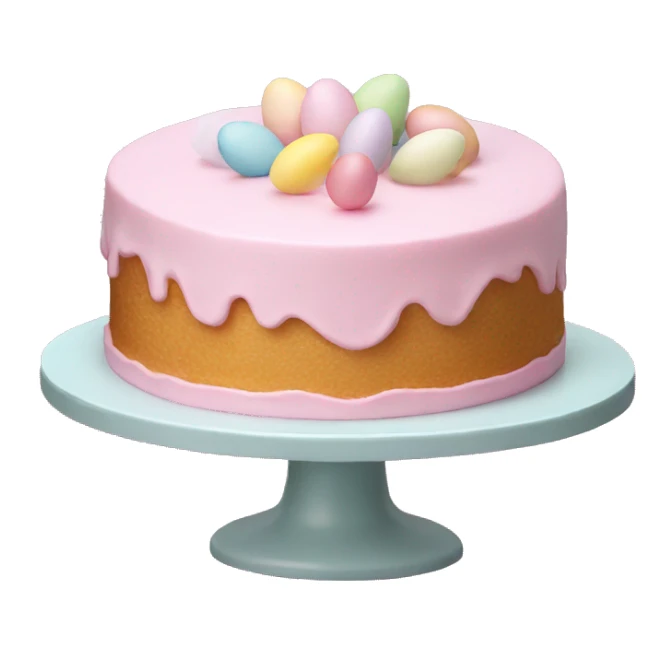 easter light pink cake sticker